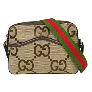 Gucci Jumbo GG Shoulder Bag Leather Beige